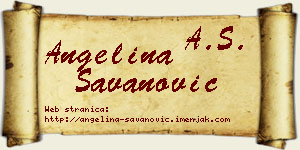Angelina Savanović vizit kartica
